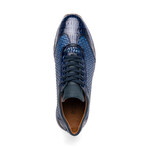 Roma // Caiman Woven Leather Sneaker // Navy (US: 7)