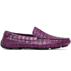 Remo // Caiman Leather Penny Loafers // Purple (US: 10.5)