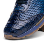 Roma // Caiman Woven Leather Sneaker // Navy (US: 7)