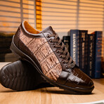 Cairo // Alligator Leather Sneakers // Brown + Orix (US: 9.5)