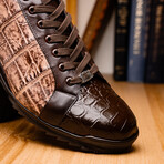 Cairo // Alligator Leather Sneakers // Brown + Orix (US: 9.5)