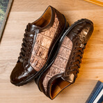 Cairo // Alligator Leather Sneakers // Brown + Orix (US: 9.5)