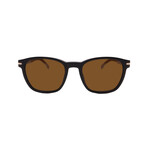 Hugo Boss // Men's 1505/S 0807 Square Sunglasses // Black Gold + Brown