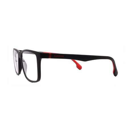 Carrera // Men's //  4009/CS-003 Square Detachable Sunglasses // Matte Black, Red+ Brown Gradient