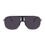 Carrera // Men's // 1043/S DTY Aviator Sunglasses // Matte Blue Silver + Gray Gradient