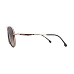 Carrera // Men's // 295/S 02M2 Pilot Sunglasses // Black Gold + Brown Gradient