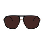 Carrera // Men's //  296/S-2M2-Aviator Sunglasses // Black, Gold + Brown Gradient