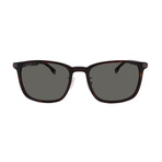 Hugo Boss // Men's 1406/F/SK 086 Square Sunglasses // Black Gunmetal + Green