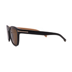 Hugo Boss // Men's 1505/S 0807 Square Sunglasses // Black Gold + Brown