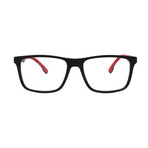 Carrera // Men's //  4009/CS-003 Square Detachable Sunglasses // Matte Black, Red+ Brown Gradient