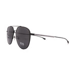 Hugo Boss // Men's 0994/F/S-3- Aviator Sunglasses // Matte Black + Grey Polarized