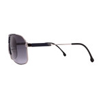 Carrera // Men's // 1043/S DTY Aviator Sunglasses // Matte Blue Silver + Gray Gradient