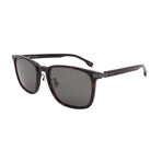 Hugo Boss // Men's 1406/F/SK 086 Square Sunglasses // Black Gunmetal + Green