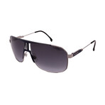 Carrera // Men's // 1043/S DTY Aviator Sunglasses // Matte Blue Silver + Gray Gradient