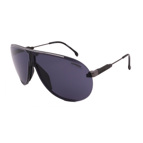 Carrera // Men's // Superchampion V81 Aviator Sunglasses // Black Silver + Gray