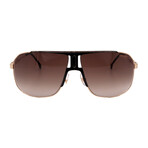 Carrera // Men's //  1043/S-2M2-Aviator Sunglasses // Black Gold + Brown Gradient