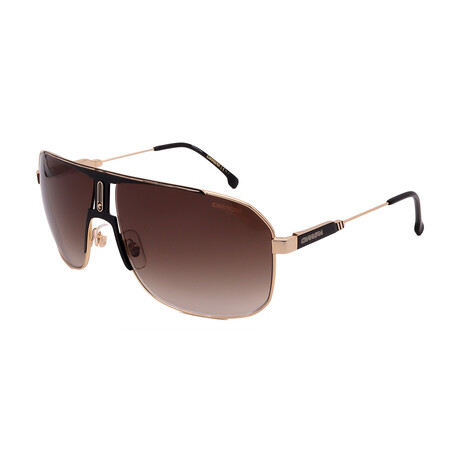 Carrera // Men's //  1043/S-2M2-Aviator Sunglasses // Black Gold + Brown Gradient