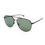 Hugo Boss // Men's 0994/F/S-3- Aviator Sunglasses // Matte Black + Grey Polarized