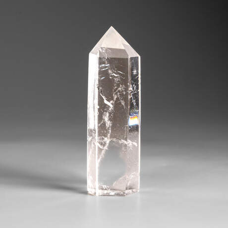 Genuine Polished Clear Quartz Point from Brazil // Medium