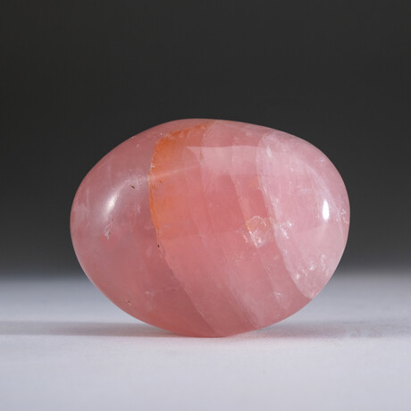 Genuine Polished Rose Quartz Palm Stone // Medium