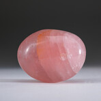 Genuine Polished Rose Quartz Palm Stone // Medium