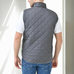 Diamond Quilted Vest // Gray (S)