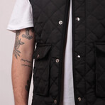 Diamond Quilted Vest // Black (S)