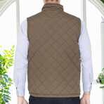 Lined Quilted Vest // Khaki (S)