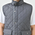 Diamond Quilted Vest // Gray (S)