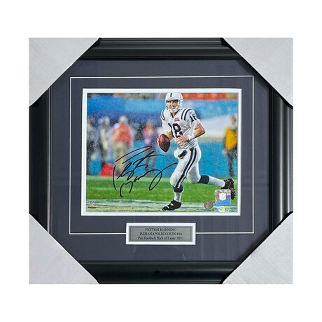 Peyton Manning Framed Autographed Indianapolis Colts 8X10 Photo