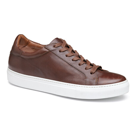 Jake Lace-To-Toe Leather Sneakers // Dark Bron (8)