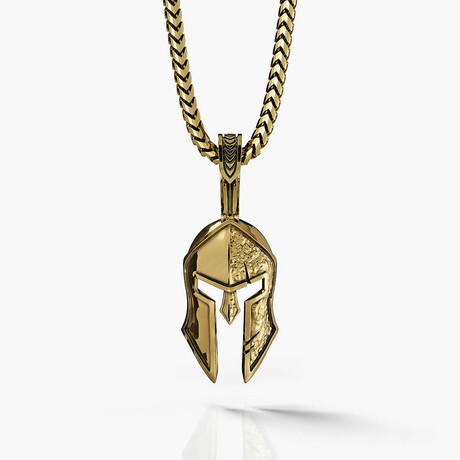 Spartan // 14k Gold Over Brass Pendant (Small)