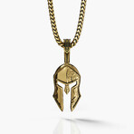 Spartan // 14k Gold Over Brass Pendant (Small)