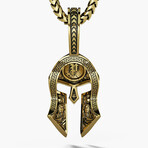 Spartan // 14k Gold Over Brass Pendant (Small)