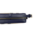 Small Camera Signature Crossbody // Check + Navy Blue