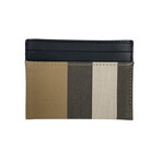 Sandon Leather Slim Card Case Wallet // Check + Black