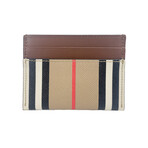 Sandon Canvas Leather Slim Card Case Wallet // Check + Tan