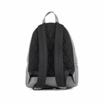 Abbeydale Branded Pebbled Leather Backpack Bookbag // Charcoal Gray