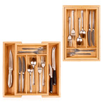 BergHOFF Bamboo 6-Slot Expanding Flatware Organizer // Set of Two