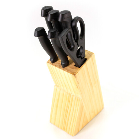 BergHOFF Ergonomic 7Pc Stainless Steel Knife Block