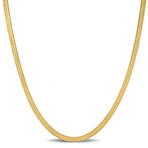 3.5mm Flex Herringbone Chain Necklace in 10k Yellow Gold // 24 in