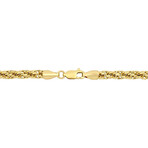 4mm Infinity Rope Chain Necklace and Bracelet Set in 14k Yellow Gold // 22 in & 9 in