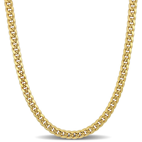 6.15mm Miami Cuban Link Chain Necklace in 10k Yellow Gold // 18 in