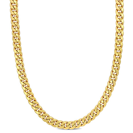 6.6mm Curb Chain Necklace in 10k Yellow Gold // 20 in