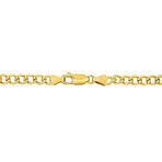 4.1mm Curb Chain Necklace in 14k Yellow Gold // 20 in