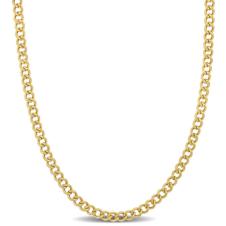 4.1mm Curb Chain Necklace in 14k Yellow Gold // 20 in