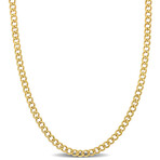 4.1mm Curb Chain Necklace in 14k Yellow Gold // 20 in