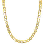 7mm Mariner Link Chain Necklace in 10k Yellow Gold // 20 in