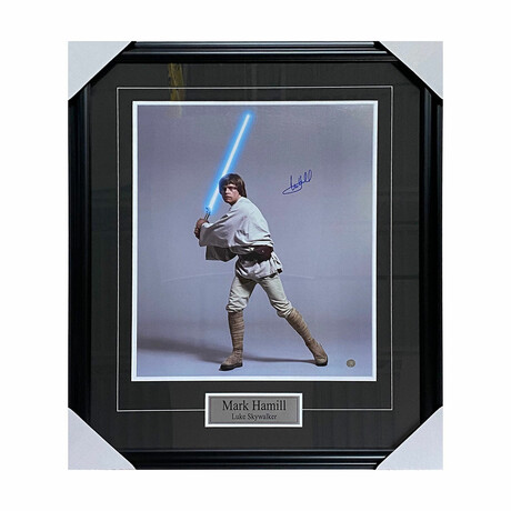 Mark Hamill // Framed Autographed "Star Wars" 16X20 Photo (Posed)