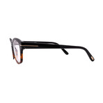 Tom Ford // Men's // FT5808-B/V-005 Square Optical Glasses // Black Havana + Clear Demo Lenses